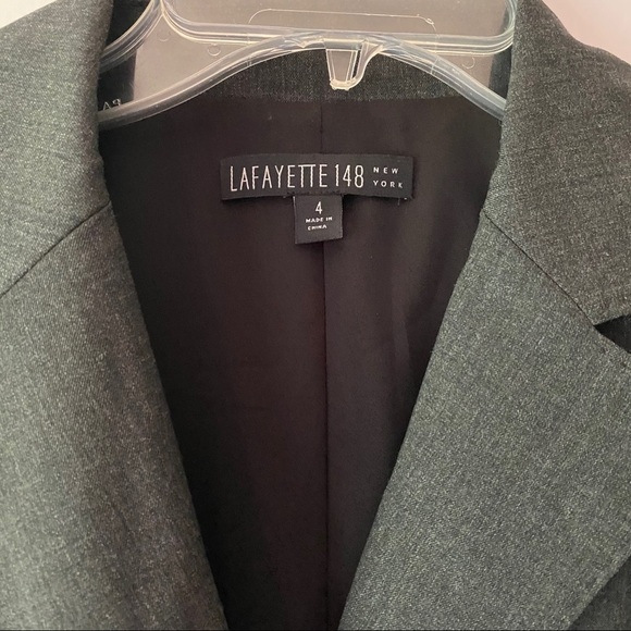 LAFAYETTE 148 New York Jacket Blazer Gray 4 - Picture 3 of 5